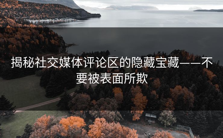 揭秘社交媒体评论区的隐藏宝藏——不要被表面所欺